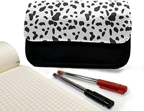 Lunadljiva apstraktna futrola za olovku, minimalističke dalmatinske tačke, olovka od tkanine s dvostrukim