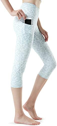 TSLA ženske hlače za žene sa skrivenim / bočnim džepom, lagana treninga trčanja, kapri 4-smjerna gamaše