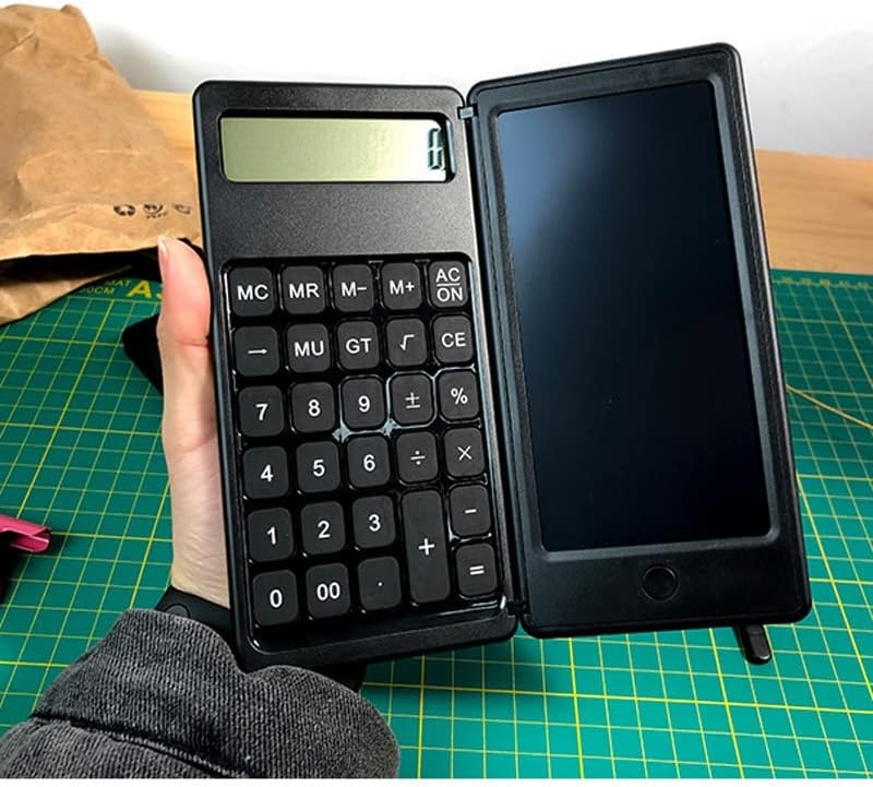 XWWDP Handwring Tablet kalkulator Poslovni bilježnica Inovativni pisani tablet kalkulator kalkulatora Kancelarija za prijenosni modni kalkulator (boja: crna, veličina