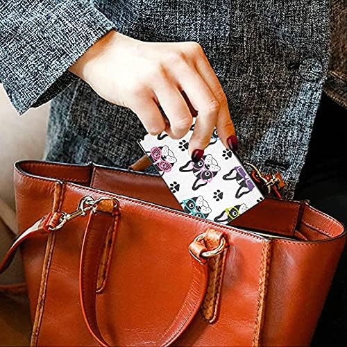Slatki francuski Bulldogs držač za vizit karte za žene i muškarce torbica za držač vizitkarte sa kožnom ličnom