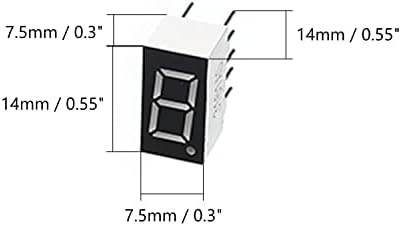 Othmro 10kom zajednički katodni LED displej Digitalna cijev 1 Bit 7 Segment Crna 10pin sa dobrim ujednačenim izlazom svjetla
