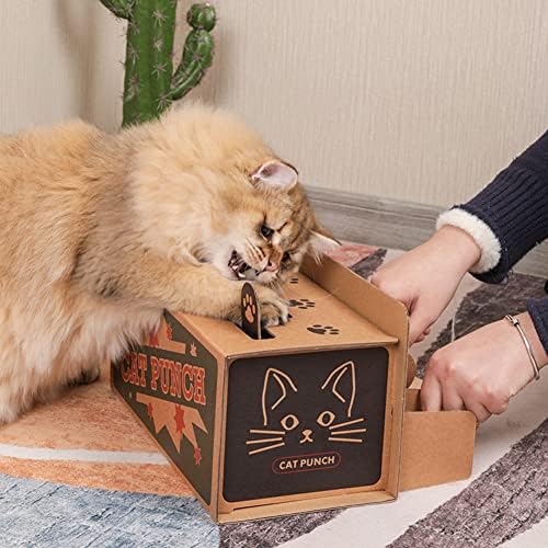 LKJYBG CAT igračka kutija interaktivni mol miševa igra igračka DIY skočna puzzle vježbanje igračke za treniranje mačke za uno uređene mačeve mače