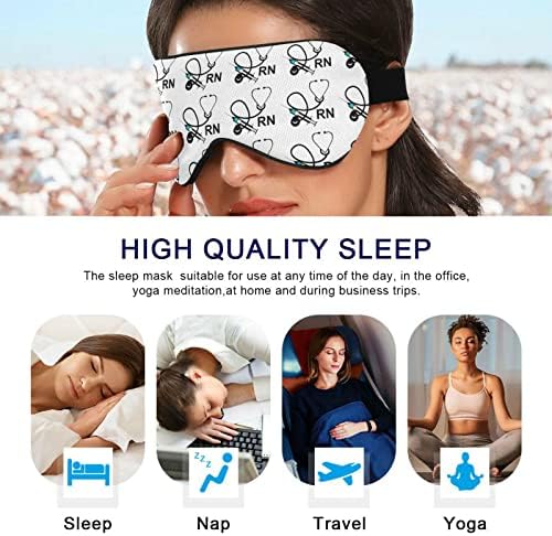 Unisex Sleep maska ​​za miris Registrirana medicinska sestra-RN-poklon noć za spavanje maska ​​Komforno omotač za spavanje za vrijeme spavanja