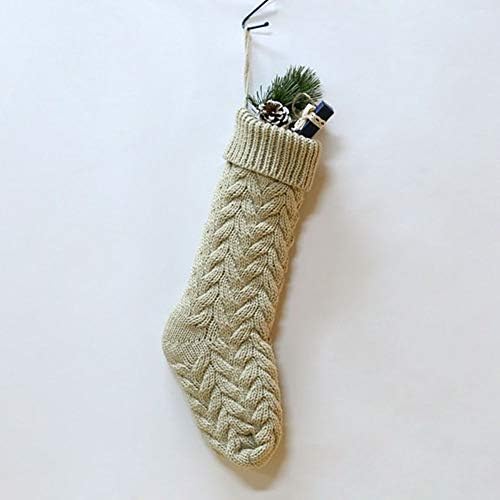 M Joy 3 pakovanje 18 Velike pletene božićne čarape, klasični rustikalni izraslini uređenje čarapa za porodični odmor