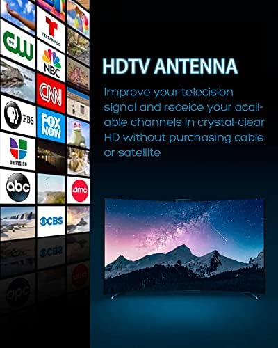 Digitalni vanjski pojačani HD TV antena 150 milja, podrška 4K 1080p i 2 televizora sa 33 FT koaksijalni