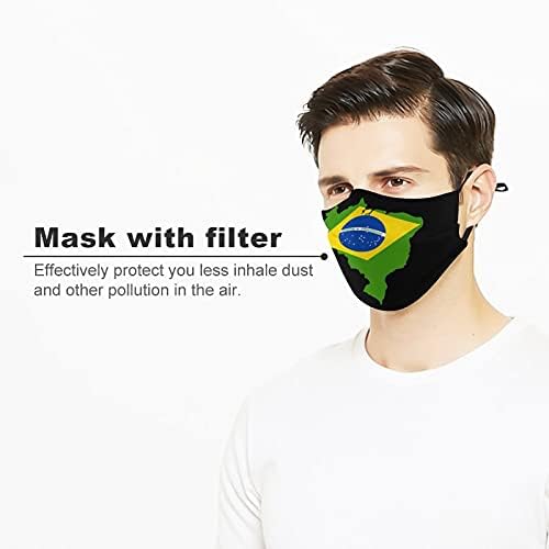 Dominikanska krpa za zastavu Maska za lice tiskane 3pcs za višekratnu upotrebu filtra, podesive maske za prozračne usta za muškarce Žene svakodnevno putovanje