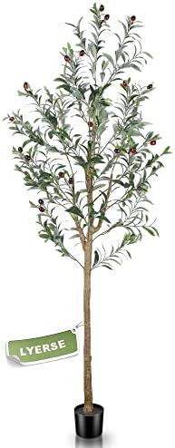 Lyery 5ft umjetno stablo maslina visokog lažnog maslinovog svilenog svilenog svilenog drveta sa platnikom