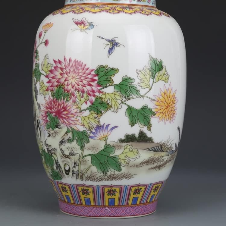 YXBDN Enamel Chrysanthemum Potkriveni Pot čaj JAR Antikni kolekcija Antikni Jingdezhen Porcelanski ukrasi
