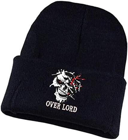 Wanhongyue Overlord Anime Beanie Hat za muškarce Žene Unisex pleteni kaput za zimsku meku tople lobanje