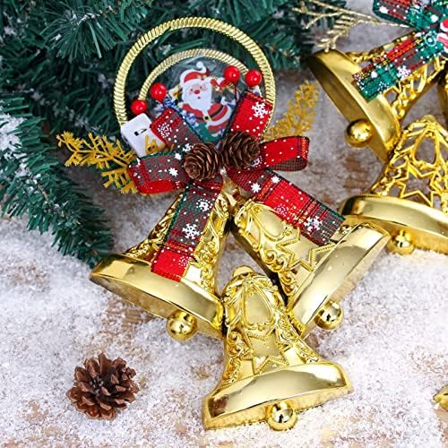 Kristalno viseći Ornament Božićna zvona viseća Ornamenti božićno drvo Zlatna zvona viseća Ornamenti Božićni dan atmosfera raspored dijamantske perle za zanate