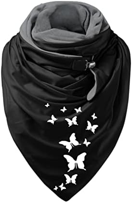Zimski topli šalovi za žene Retro šal sa dugmadima višenamjenski pamuk debeli Meki udobni modni ležerni šal