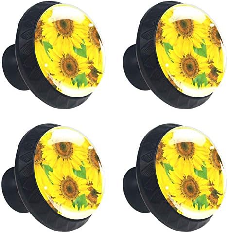 Suncokretovo žuto dugme za ormarić kristalno staklo nameštaj okrugla dugmad za dečiji poklon za uređenje dečije sobe najbolji kućni dekor za ormarić komoda od 4 1,38 X 1,1 inča