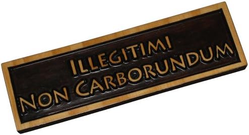 Abi Obrada drveta Illegitimi Non Carborundum, dekorativna ploča sa drvenim znakovima, rezbarena