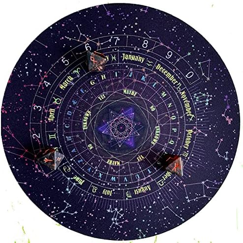 Tookie prostirka za proricanje, lagana ploča sa klatnom okruglog oblika, 8,66 inča zvjezdano nebo pismo