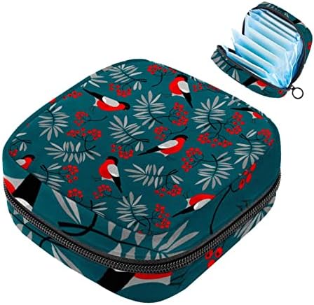 Torbica za Period, Prijenosna torba za čuvanje tampona tamponi sakupljajte torbu za žensku njegu sanitarni Organizator za tinejdžerke školski putni ured, Red Bird Dark