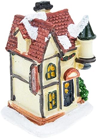 BESTOYARD Božić LED selo Božić LED smola kuća stolna seoska kuća rođenje Ornamenti dekoracija