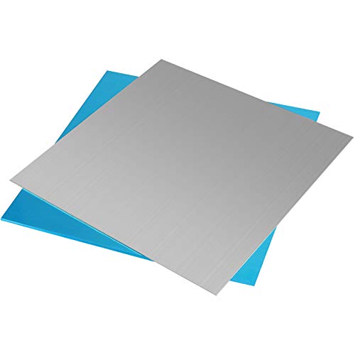 Aluminijumski lim, HAKZEON 3kom 12 x 12 x 0,063 inča Premium 6061 Aluminijumska ploča prekrivena zaštitnom folijom
