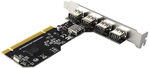 Godshark Interna USB 2.0 PCI kartica, 5 priključka PCI ekspanzija na USB 2 kontroler čvorišta, brzina 480Mbps za radnu površinu