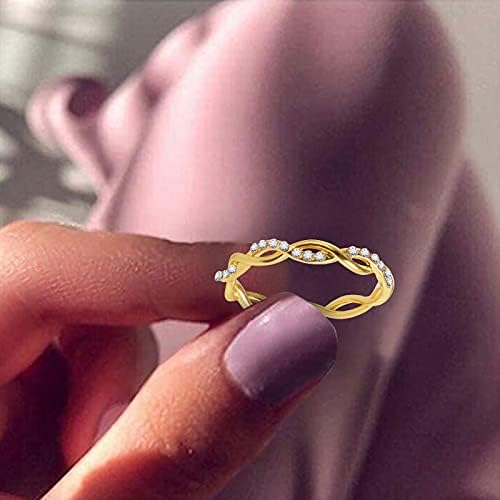 Ženski prstenovi za angažman za žene za žene Rhinestone vjenčani prsten nakit legura prstiju za žene vjenčani nakit poklon