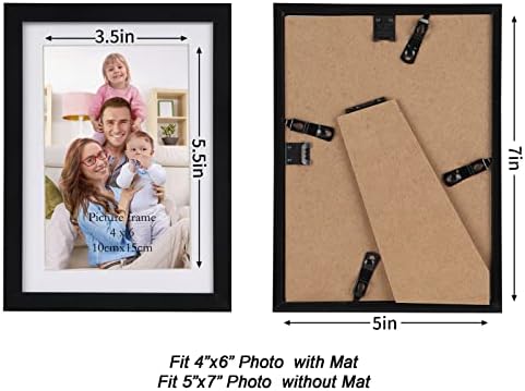 Giftgarden Black 5x7 set okvira za slike od 10, matiran na 4x6 sliku sa prostirkom ili Multi 5x7 fotografijom bez prostirke, zidnog visećeg ili stolnog ekrana