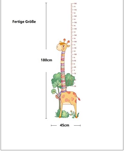 COVPAW® zidne naljepnice Tabela visine rasta mjerna skala dekor žirafa dječji rasadnik dječja soba naljepnice za dječje sobe