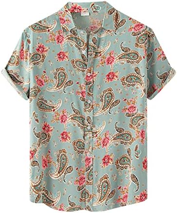 Ljetne muške majice na plaži Muška Moda Casual Top Shirt velika veličina rever dugme kratki rukav