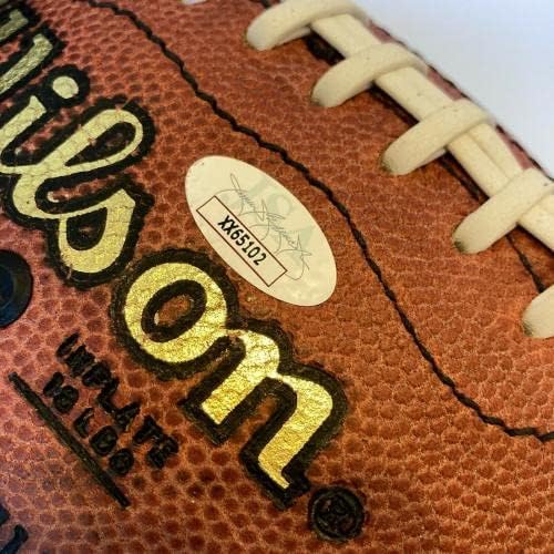 Zapanjujući Johnny Unitas potpisao Wilson NFL Fudbal JSA Ocjenjivane metvice 9 - autogramirani