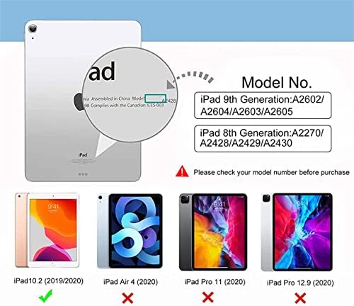 Slučaj AFURDEL za iPad 9 8 7 generacija, meka TPU stražnji poklopac za zaštitu od nosača sa držačem