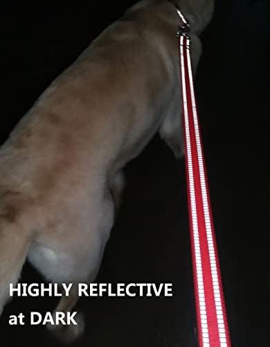 Oefeo 6ft reflektirajući povodac za pse za velike&srednje i male pse, jake i izdržljive najlonske