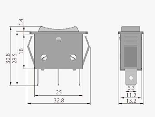 HQRP 3-pinski 3-Smjerni prekidač na dugme kompatibilan sa Steampunk aplikacijama, lampom, restauracijom prikolica, DIY projektima, kućanskim električnim aparatima, tajmerom Generator slane vode KEDU HY35D