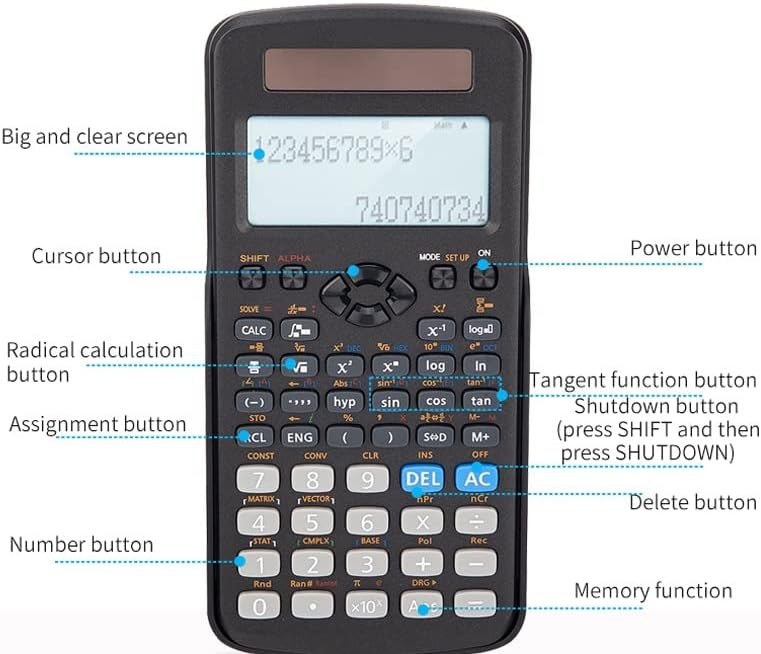 JFGJL Naučni kalkulator 417 Funkcija Standardni inženjer Kalkulatori srednjoškolskog studenta