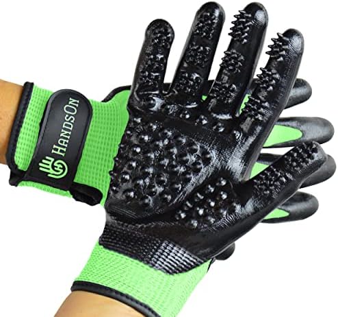 Handson Pet Grooming Gloves - 1 rangiran, nagrađivani Linjanje, kupanje, & rukavice za uklanjanje