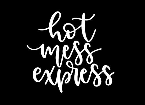 Hot Mess Express naljepnica vinil naljepnica / automobili kamioni Vans zidovi Laptop|Bijela / 5.5 x 5.1