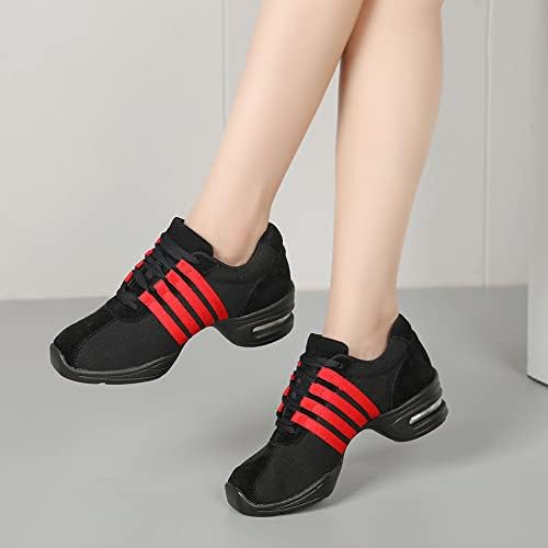 AoQunfs ženske jazz cipele čipke plesne tenisice - prozračne zrakske jastuke djevojke atletska šetnja plesne