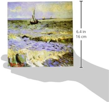 3drose ct_48168_2 uokvirena slika Van Gogh obale keramička pločica, 6-inčna
