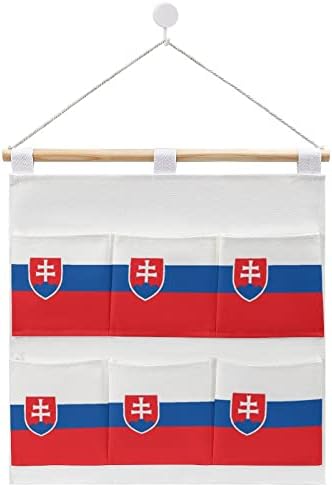 Zastava Slovačke zidni ormar viseća torba za odlaganje 6 džepova laneni pamuk preko vrata Organizator torbice