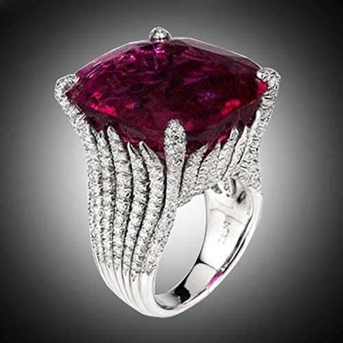 Žene Cirkonij Akcenti Prsten Prirodni Ruby Zaručnički Prsten Stvorio Beskonačne Elemente Prsten