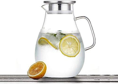CHAODENGZI staklena bacač vode hladni sok od hladnog soka s čahovima od nehrđajućeg čelika borosilikatak čaša za staklo za crveni vinski sok mlijeko za hladnu vodu otpornost na hladnu vodu / šifru proizvoda: wwa-1