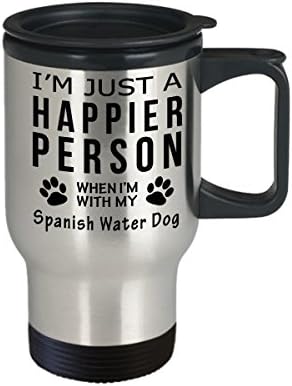 Ljubitelj pasa Putujte krig kafe - sretnija osoba sa španjolskim vodenim psećima -Pet vlasnika vlasnica