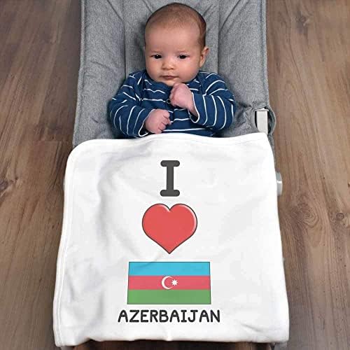 'Volim azerbejdžan' pamučni bebi pokrivač / šal