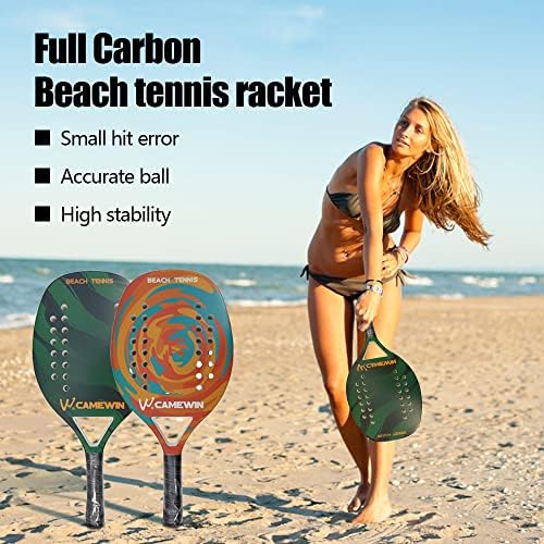SIKAI CASE teniski reket na plaži, profesionalni teniski reket od karbonskih vlakana, meko EVA lice, Unisex oprema sa torbom za teniske rekete