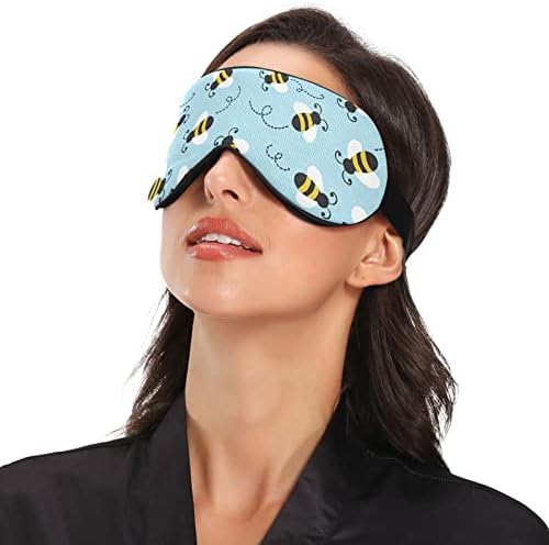 Unisex Sleep maska ​​za oči pčela-plave noći za spavanje Spavaće masku Komforno omotač za spavanje očiju