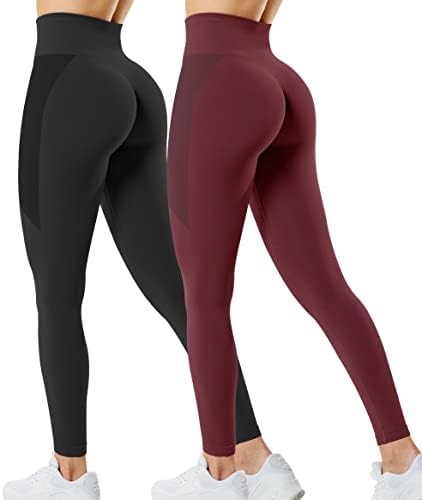 VVX vježbanje za žene - 2 komada bešavne tipke visokih struka guzice za podizanje tema joga hlače