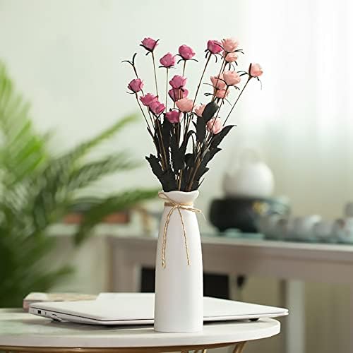 Bijela keramička vaza-vaza za cvijeće & nbsp; vaza za sušeno cvijeće za moderno uređenje doma, pogodna za foaje dnevni boravak kamin spavaća soba kuhinja, pristojan poklon, 8,27 H