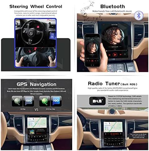 ZWNAV one Din Android 9.0 Tesla Auto Stereo za Porsche Macan 2011-, HD ekran osetljiv na dodir,2G