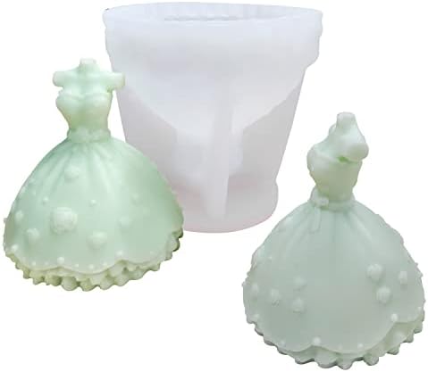 Vjenčani silikonski kalupi, kalupi za svijeće Vjenčani haljini, DIY CRAFT kalupni pokloni,