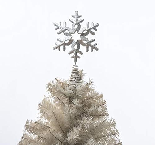 Topadorn Snowflake krošnje za božićnu stablo Dekoraciju sa srebrnom žicom