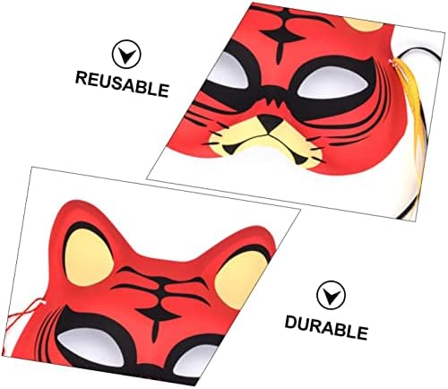 Adorainbow 2pcs za facemasks jedinstveni proljetni stilski stil lica pokriva kreativnu boju kostim maskarke Godina obrada ukrasa Festival Suppleis Favors Print Lunar Tiger Maske Novelty