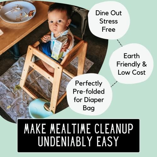 THEO'S Restaurant Rockstar Baby Led paket za odvikavanje sa kvačilom Mealtime Essentials i ekološki prihvatljivim prostirkama za prskanje