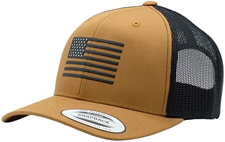 Ponos Američki šešir za američku zastavu Premium 3D Patch Trucker Snapback bejzbol kapa za muškarce žene: ukrašena u SAD-u